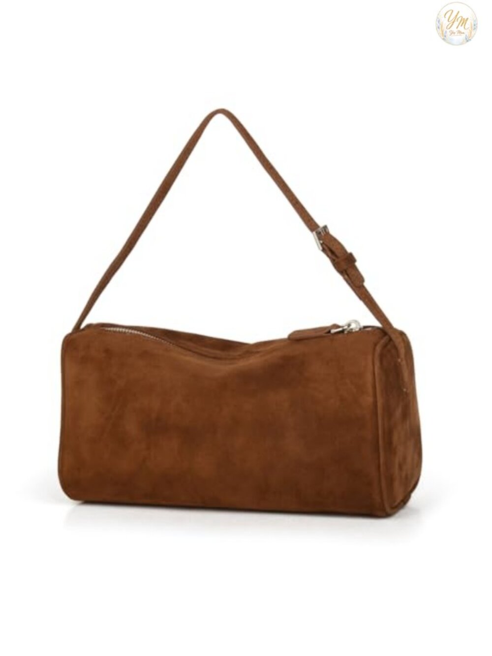 Women's Suede Leather Hobo Crossbody Bag Handmade Stitching Adjustable Strap
